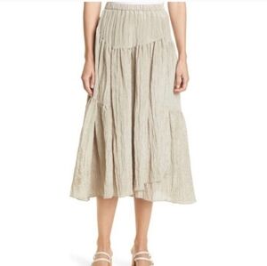 Vince Smokey Quartz Tiered Asymmetric Skirt S